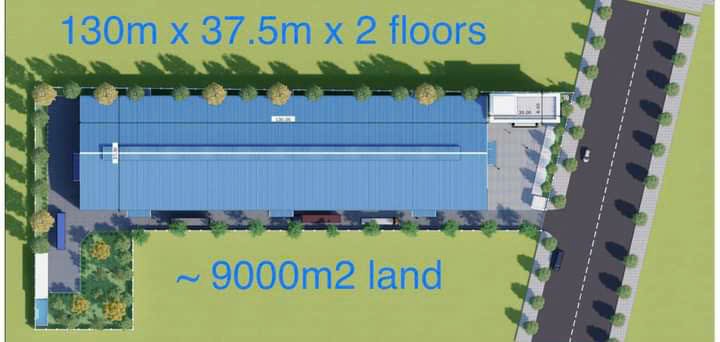 Cho thuê 9.000 m2 xưởng mới xây dựng tại Nam Định