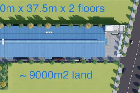 Cho thuê 9.000 m2 xưởng mới xây dựng tại Nam Định